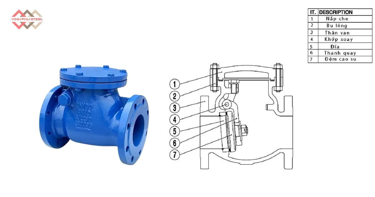Van Hơi Một Chiều Lá Lật