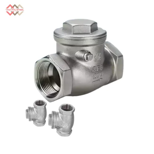 Van Một Chiều Lá Lật Inox Nối Ren Joeun Korea