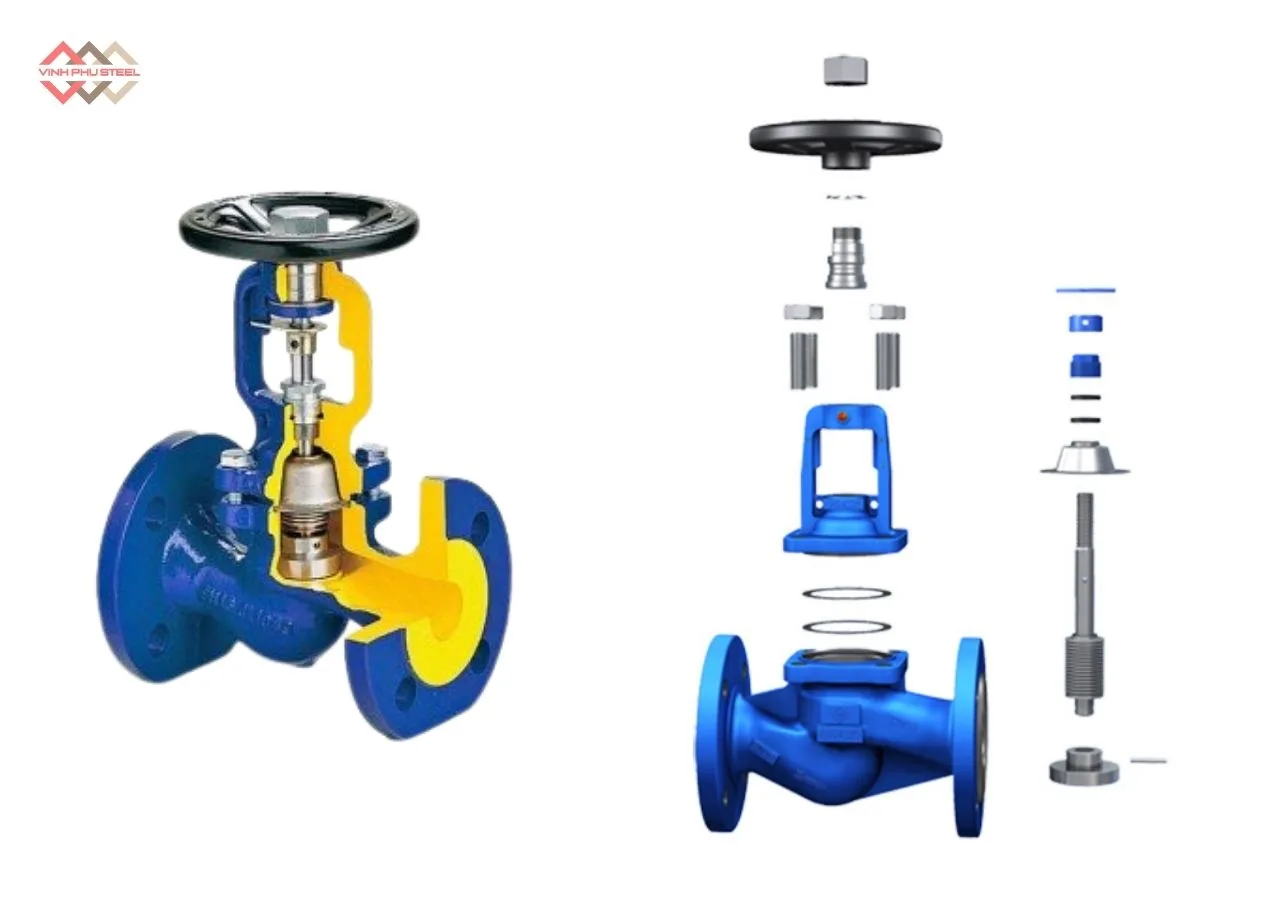 Cấu Tạo Van Cầu Bellows Mặt Bích Joeun Korea