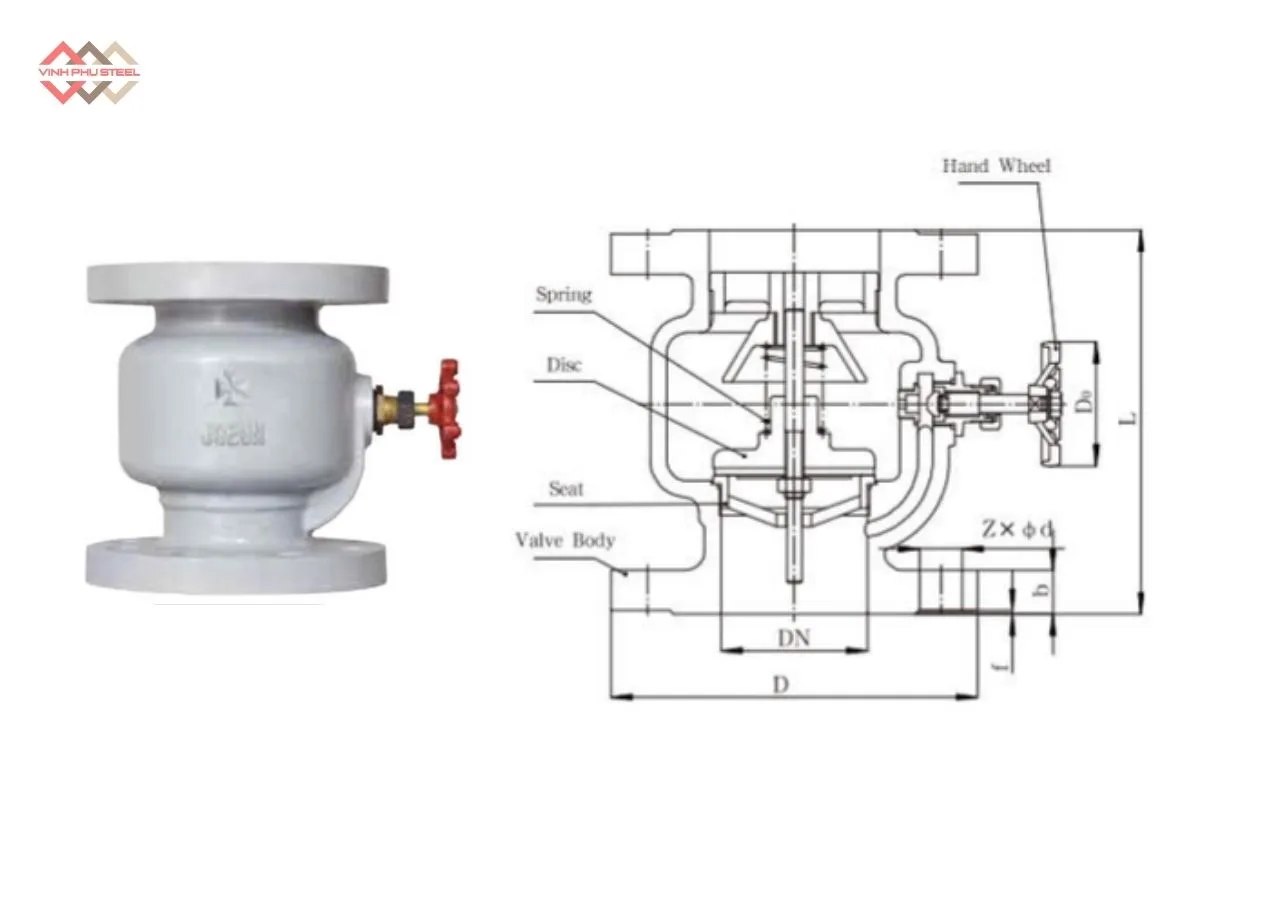 Cấu Tạo Van Một Chiều Nâng 20K Joeun Korea
