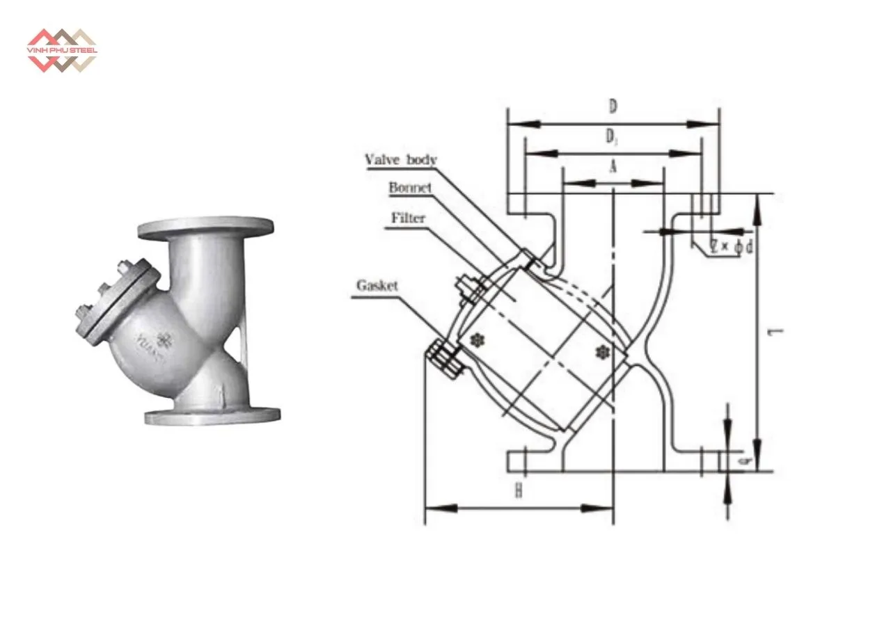 Cấu Tạo Y Lọc Hơi Nước Thép 10K Joeun Korea 