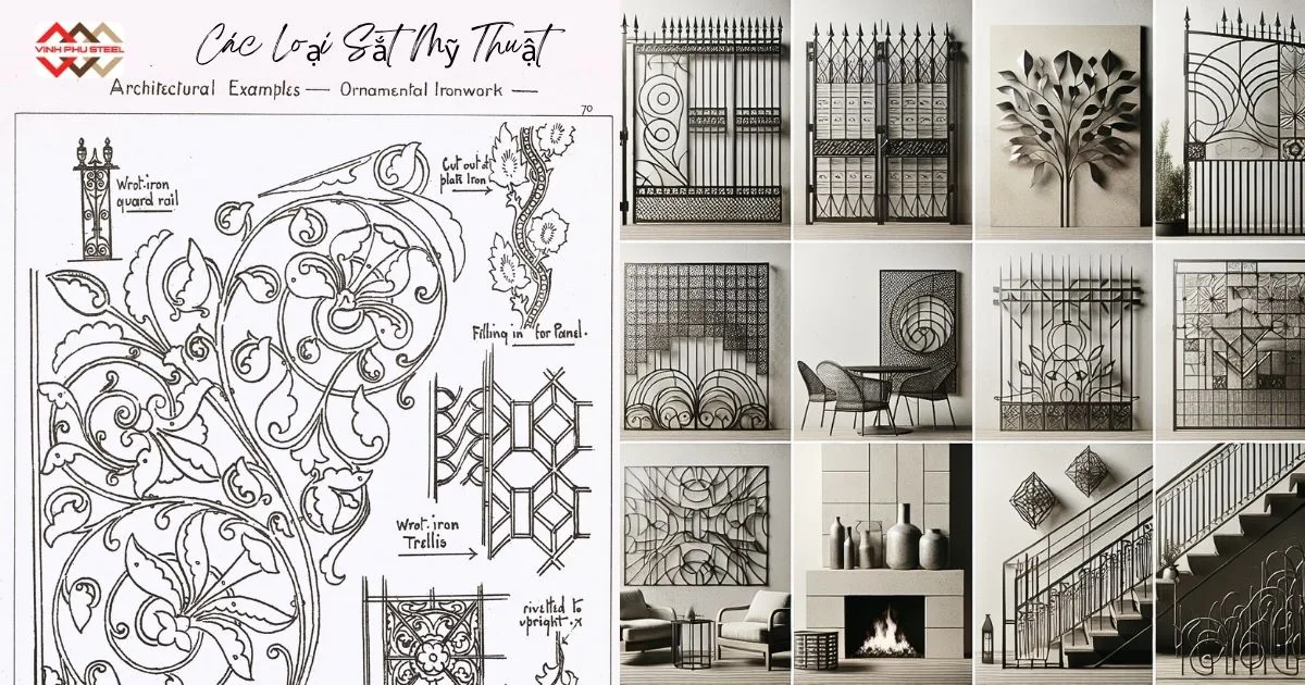 Phân Loại Sắt Mỹ Thuật Cổ Điển, Tân Cổ Điển và Hiện Đại – Đặc Điểm Và Ứng Dụng