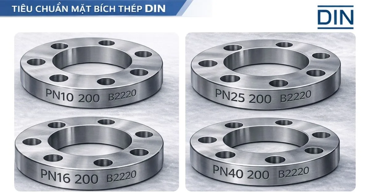 Tiêu chuẩn mặt bích thép DIN