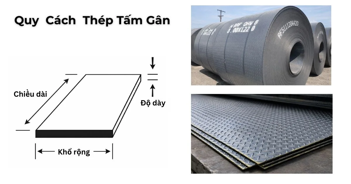 Quy cách thép tấm gân