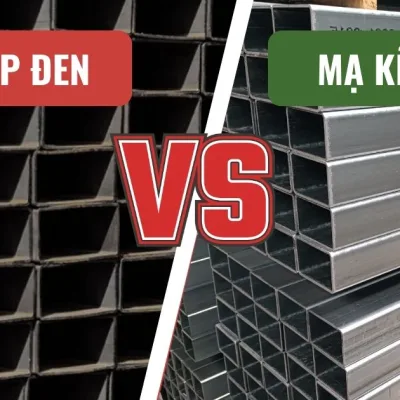 So s&aacute;nh Sắt Hộp Đen v&agrave; Sắt Hộp Mạ Kẽm