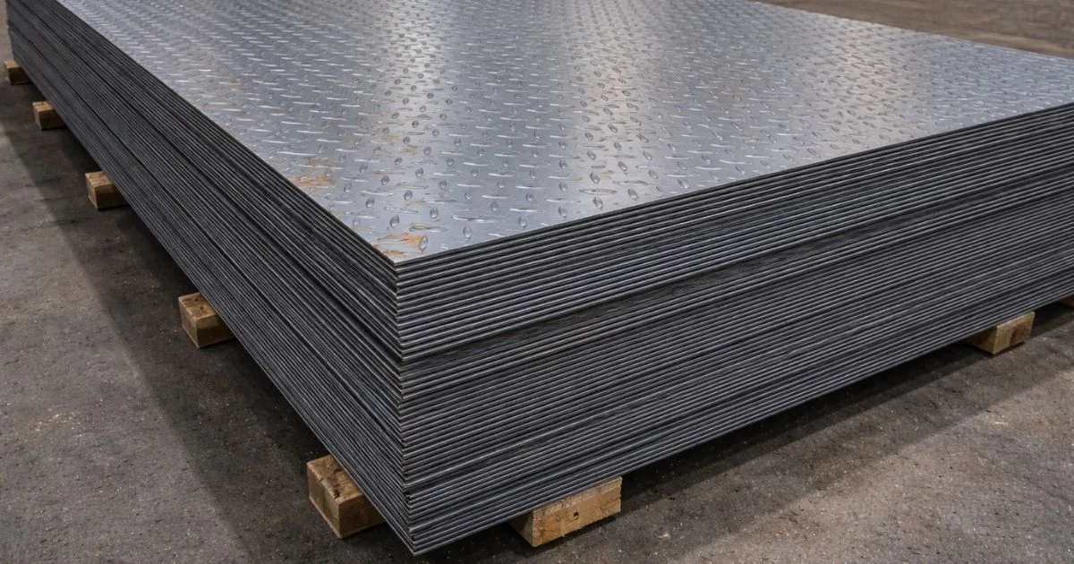 Tấm thép gân đen
