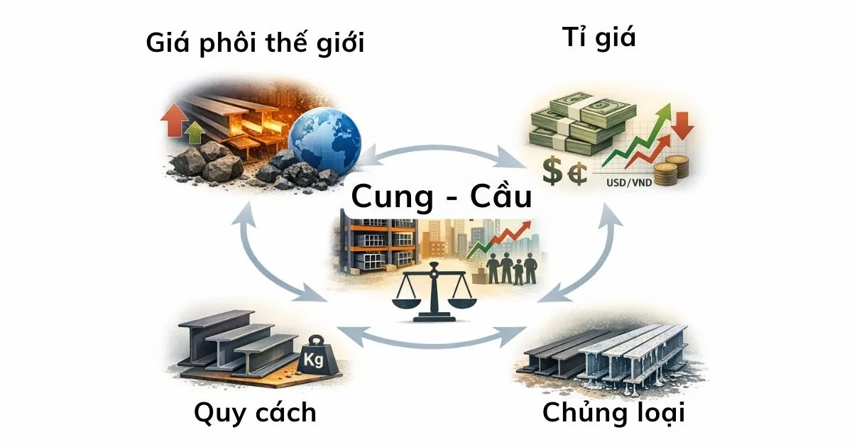 Yếu tố ảnh hưởng đến giá sắt i