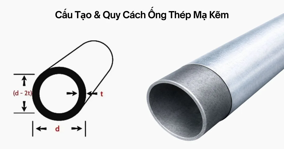 Cấu tạo ống thép đúc mạ kẽm