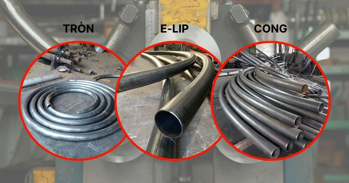 Phân loại ống lốc theo hình dạng gia công