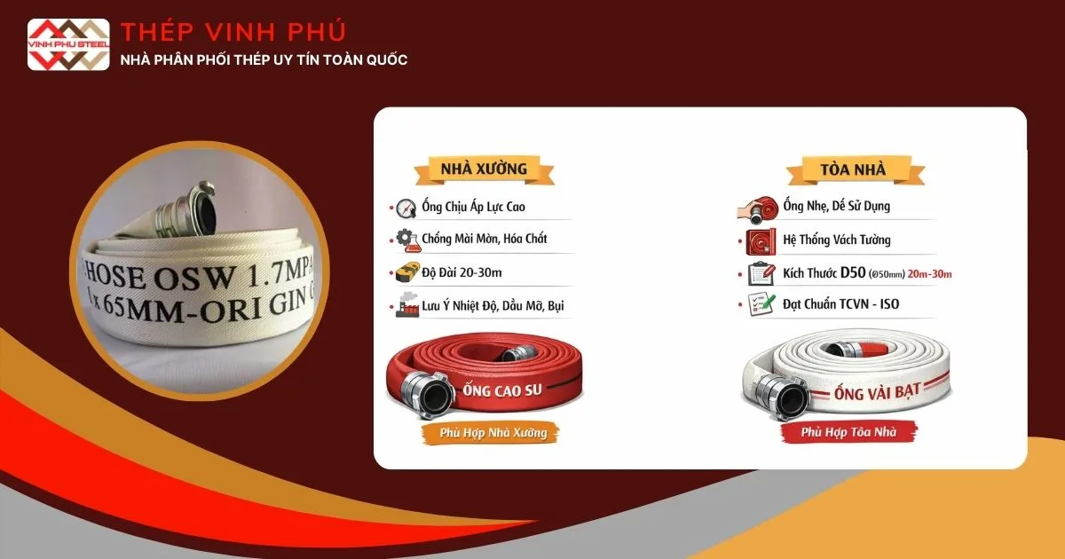 Hướng Dẫn Chọn Ống Chữa Cháy Phù Hợp Cho Nhà Xưởng, Tòa Nhà