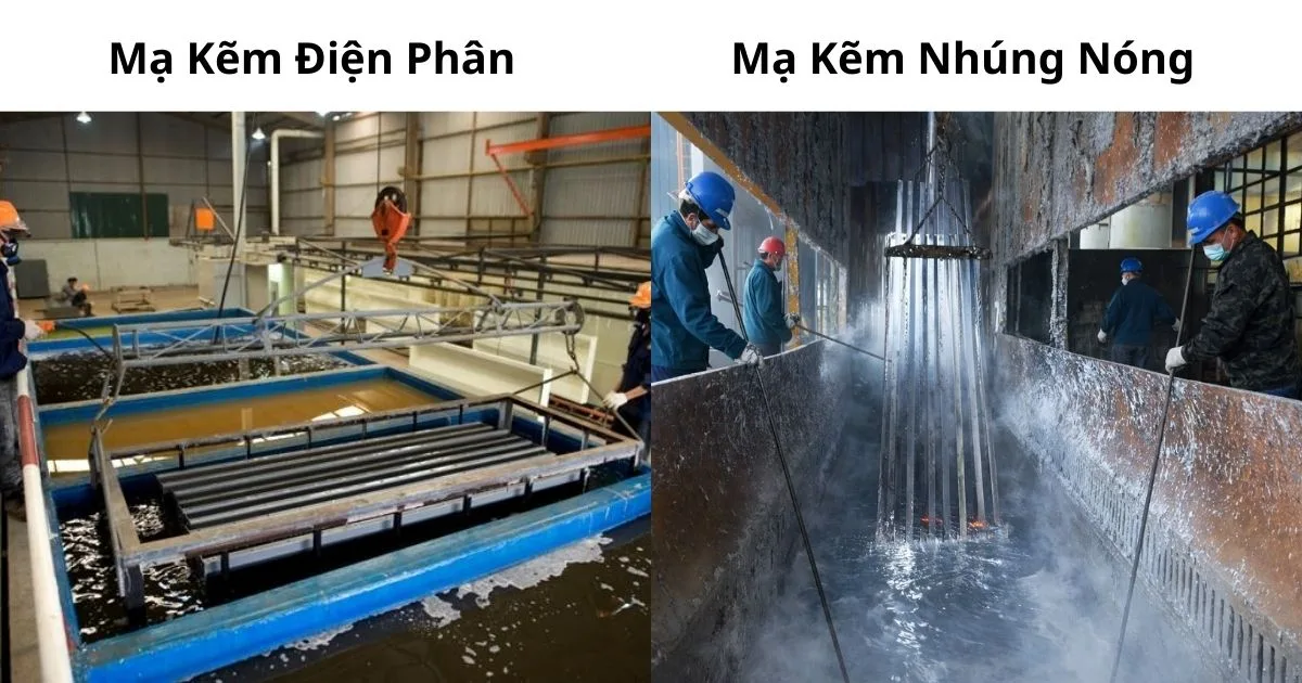 Quy trình mạ kẽm thép hình