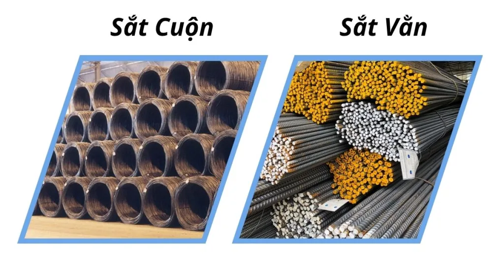 sắt cuộn và sắt vằn