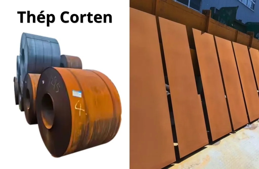 Thép Corten được sản xuất chủ yếu dưới dạng tấm và cuộn.