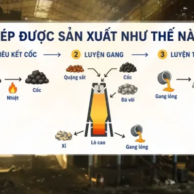 Quy Tr&igrave;nh Sản Xuất Th&eacute;p & C&ocirc;ng Nghệ Hiện Đại