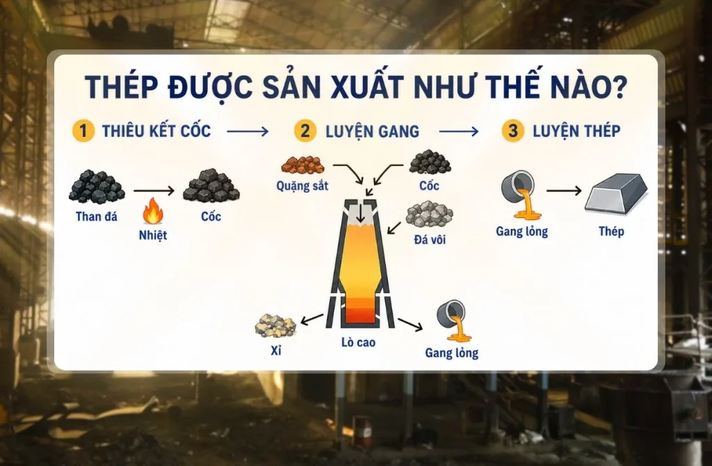 Quy Trình Sản Xuất Thép & Công Nghệ Hiện Đại