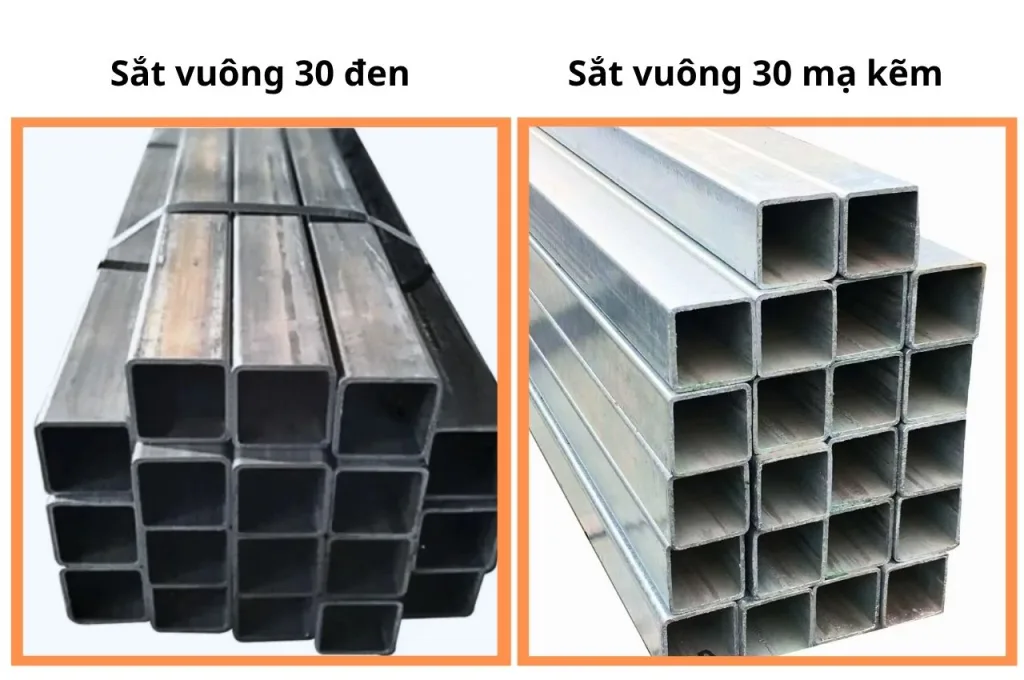 phân loại sắt vuông 30x30