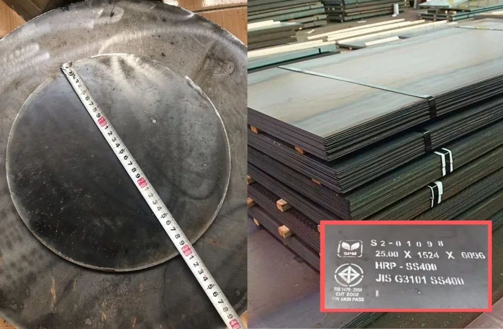 Thép Vinh Phú cam kết 100% sắt tấm tròn đạt chuẩn quốc tế, có đầy đủ chứng chỉ CO, CQ