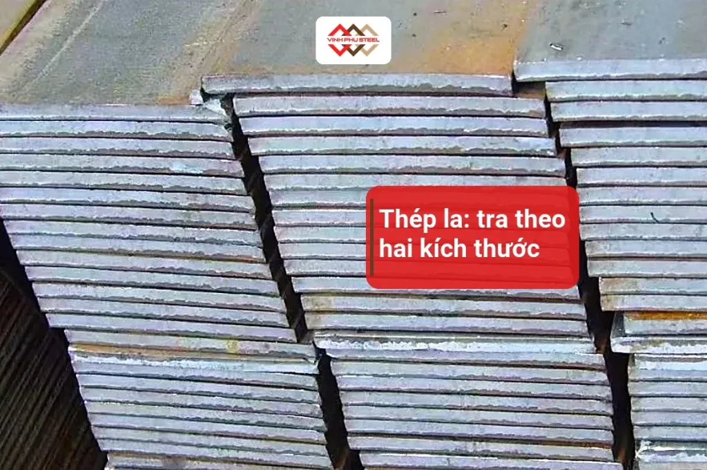 Bó thép la xếp chồng, tiết diện chữ nhật khác với tiết diện tròn của thép tròn đặc
