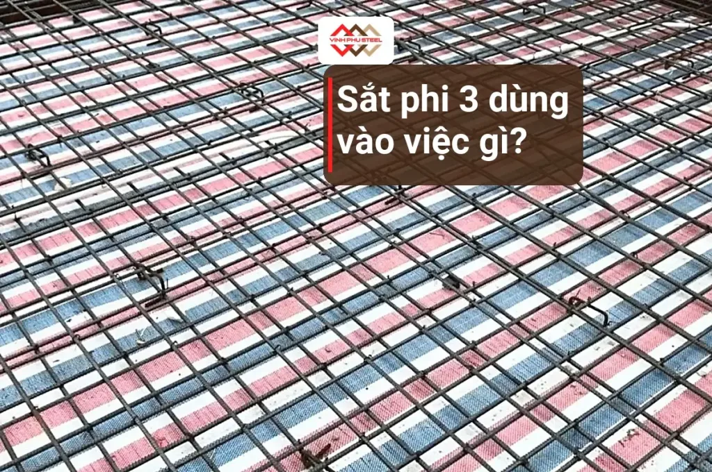 Lưới thép hàn trải trên sàn trước khi đổ vữa, ảnh tham khảo cho phần ứng dụng của sắt phi 3
