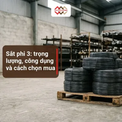 Cuộn d&acirc;y th&eacute;p tr&ograve;n nhỏ xếp tr&ecirc;n pallet trong kho th&eacute;p, ảnh minh hoạ cho b&agrave;i sắt phi 3