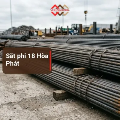 Ảnh minh hoạ c&aacute;c b&oacute; th&eacute;p thanh vằn c&oacute; g&acirc;n xếp trong b&atilde;i th&eacute;p, l&agrave;m nền cho b&agrave;i gi&aacute; sắt phi 18 H&ograve;a Ph&aacute;t